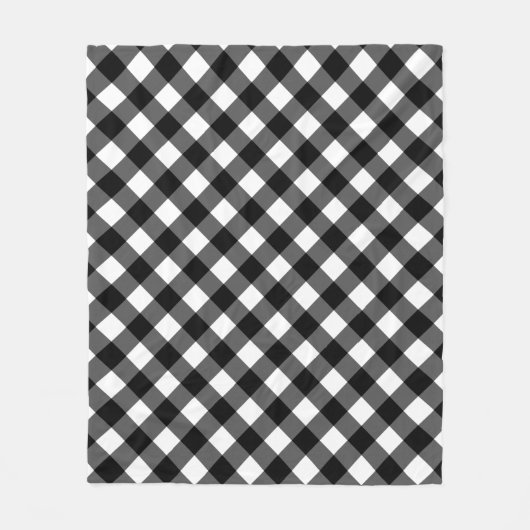 Elegant Cute Gingham Check Fleece Blanket (Vorderseite)