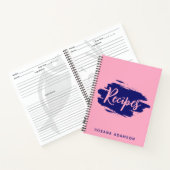 Elegant, Cute Recipe Journal (Pink & Indigo Blue)  Notizblock (Innenseite)