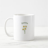 Elegant Cute Sophisticated Named Romantic Floral  Kaffeetasse (Links)