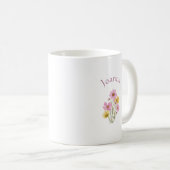 Elegant Cute Sophisticated Named Romantic Floral  Kaffeetasse (VorderseiteRechts)