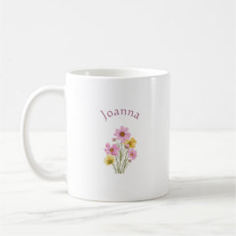 Elegant Cute Sophisticated Named Romantic Floral  Kaffeetasse