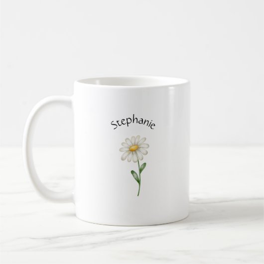 Elegant Cute Sophisticated Named Romantic Floral  Kaffeetasse (Links)