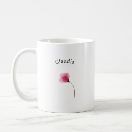 Elegant Cute Sophisticated Rustic Romantic Floral  Kaffeetasse (Links)