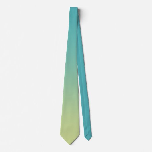 Elegant Cyan Green Colorful Ombre Gradient Krawatte (Vorderseite)