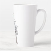 Elegant Cyborg in White Futurisistic Fashion Milchtasse (Rechts)