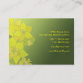 Elegant Daffodils Angesagt Fashion Visitenkarte (Rückseite)