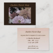 Elegant Dahlia Blume Florist Visitenkarte (Vorne/Hinten)