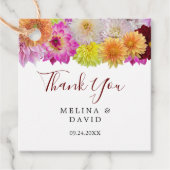 Elegant Dahlia Florals Vielen Dank Geschenkanhänger (Vorderseite)