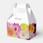Elegant Dahlia Florals Wedding Geschenkschachtel (Rückseite)