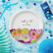 Elegant Dahlia Florals Wedding Pappteller (Party)