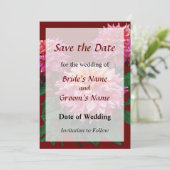 Elegant Dahlia Kidds Climax Save the Date (Stehend Vorderseite)