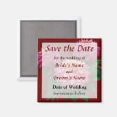 Elegant Dahlia Kidds Climax Save the Date Magnet (Vorderseite/Rückseite)