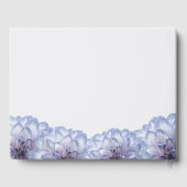 Elegant Dahlias Lilac Gray Wedding Gästebuch (Rückseite)