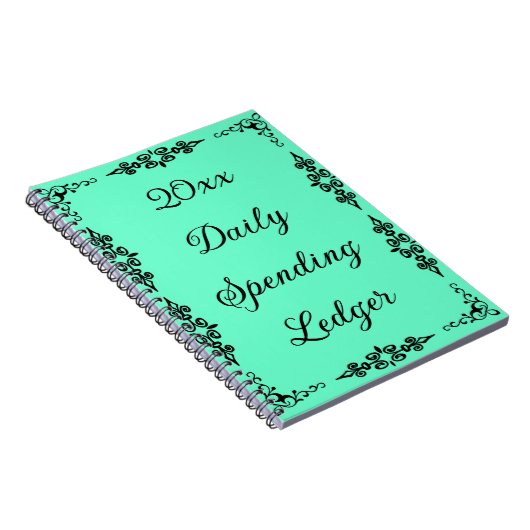 Elegant Daily Spending Ledger Budget Notebook Notizblock (Rechte Seite)