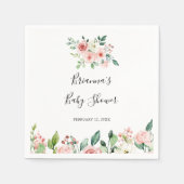 Elegant Dainty Autumn Floral Baby Shower Serviette (Vorderseite)