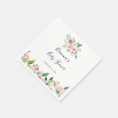 Elegant Dainty Autumn Floral Baby Shower Serviette (Ecke)