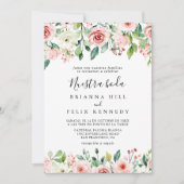 Elegant Dainty Autumn Floral Nuestra Boda Wedding Einladung (Vorderseite)
