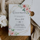 Elegant Dainty Autumn Floral Quinceañera Einladung