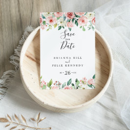 Elegant Dainty Autumn Floral Save the Date Postkarte