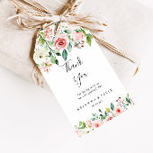 Elegant Dainty Autumn Floral Wedding Vielen Dank Geschenkanhänger