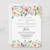 Elegant Dainty Autumn Spanische Hochzeit Einladung (Vorderseite)