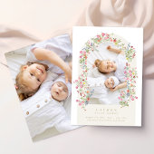 elegant dainty floral arch 2 photo our baby birth ankündigung