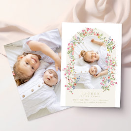 elegant dainty floral arch 2 photo our baby birth ankündigung