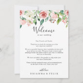Elegant Dainty Floral Wedding Welcome Letter (Vorderseite)