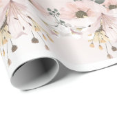 Elegant Dainty Florals Wrapping Paper Sheets Geschenkpapier (Rolleneckpunkt)