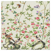 Elegant Daisies Bird Fabric Stoff (Nahaufnahme)