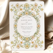 Elegant Daisies Garden Wedding Einladung
