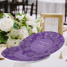 Elegant Daisies in Floral Royal Lila Wedding