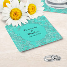 Elegant Daisies in Floral Türkis Hochzeit