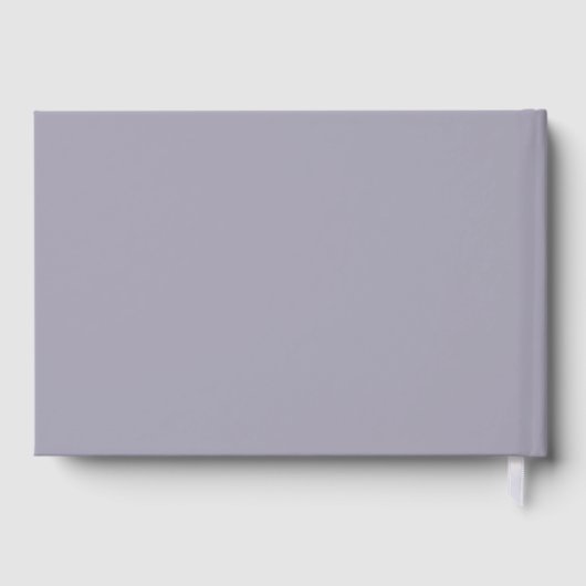 Elegant Daisies Mason Jar Wedding Foil Lavender Gästebuch (Rückseite)