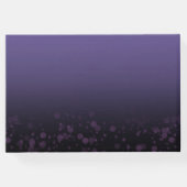 Elegant Daisies mit Lila Glitzer Hochzeit Gästebuch (Rückseite)