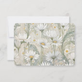 Elegant Daisies Wedding RSVP Card Einladung (Rückseite)