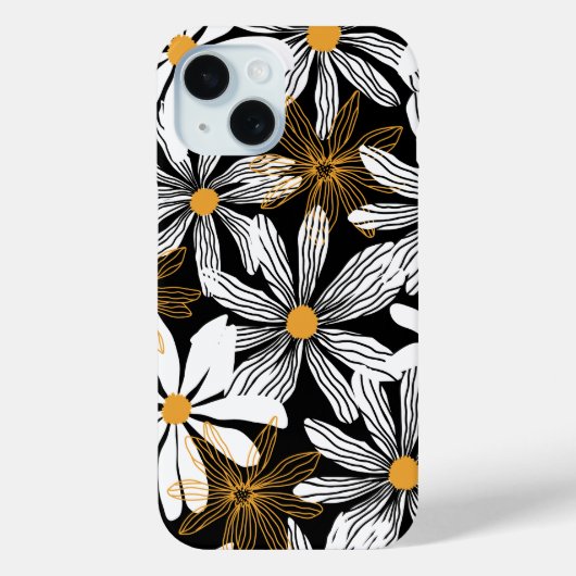 Elegant Daisy Abstrakt Pattern Case-Mate iPhone Hülle (Rückseite)