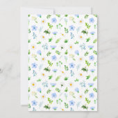 Elegant Daisy and Forget Me Not Wedding Einladung (Rückseite)