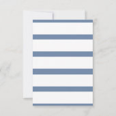 Elegant Daisy Blue Gray Script Striped Bridal (Rückseite)