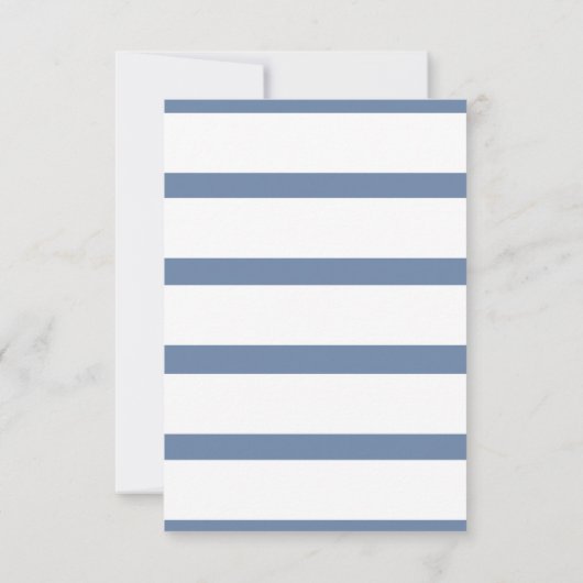 Elegant Daisy Blue Gray Script Striped Bridal (Rückseite)