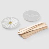 Elegant Daisy Blume auf Light Silver Gray Geburtst Fächer (Non-assembled)