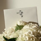 Elegant Daisy Blume Monogram Wedding Gummistempel