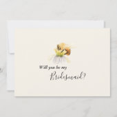 Elegant Daisy Bridesmaid Vorschlagskarte Einladung (Vorderseite)