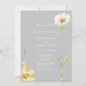 Elegant Daisy | Einladung der Gruppe "Graues Engag (Vorderseite)