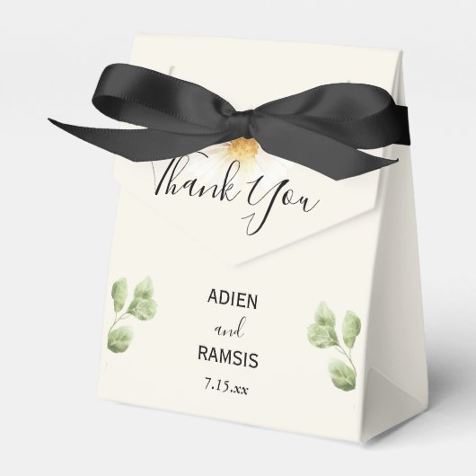 Elegant Daisy Favor Box Geschenkschachtel (Vorderseite)