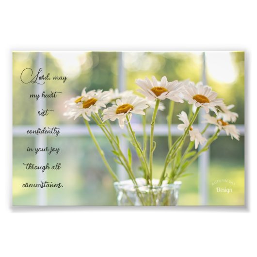 Elegant Daisy Fotografy Joy Inspirational Fotodruck (Vorne)