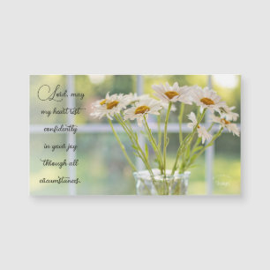 Elegant Daisy Fotografy Joy Inspirational Magnet