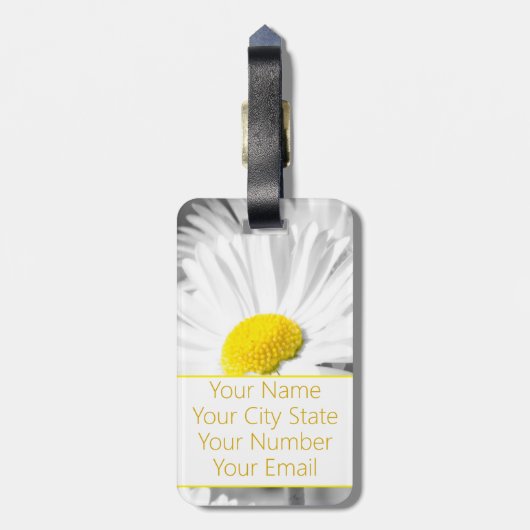 Elegant Daisy Gepäckanhänger (Rückseite vertikal)