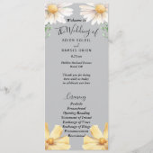 Elegant Daisy | Gray Wedding Brautparty Flat Programm (Vorderseite)