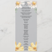 Elegant Daisy | Gray Wedding Brautparty Flat Programm (Rückseite)